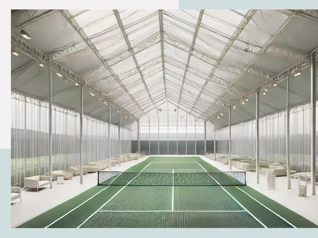 Строительство теннисных кортов в Полысаеве