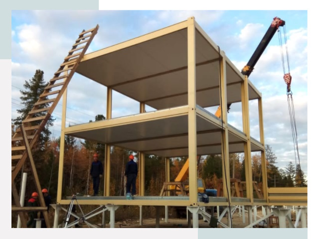 Строительство модульных здания Полысаево