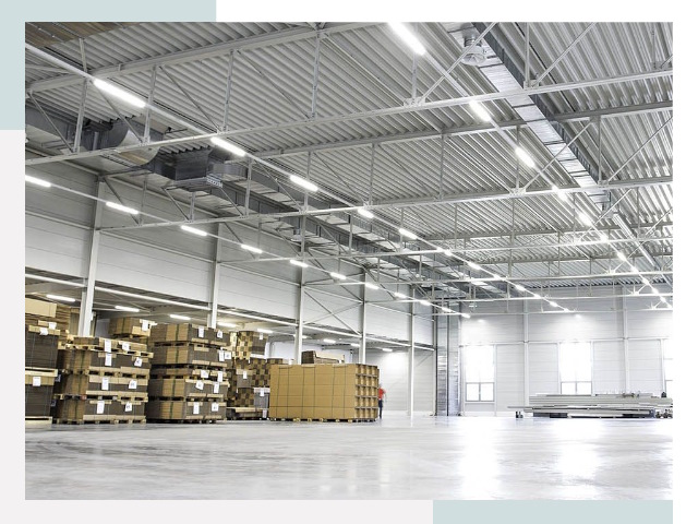 Освещение ангаров в Полысаеве