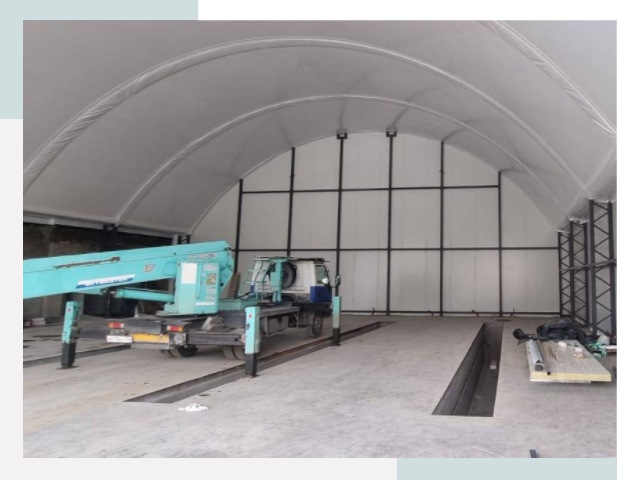 Внутреннее оснащение ангаров в Полысаеве