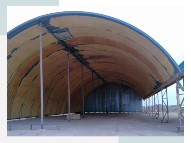 Реконструкция ангаров в Полысаеве