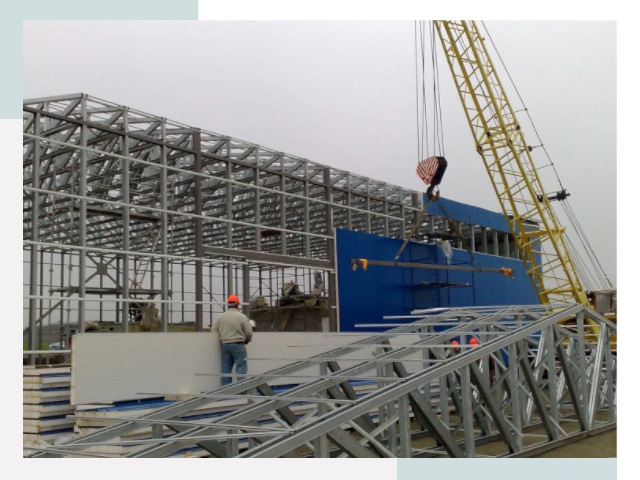 Монтаж ангаров в Полысаеве